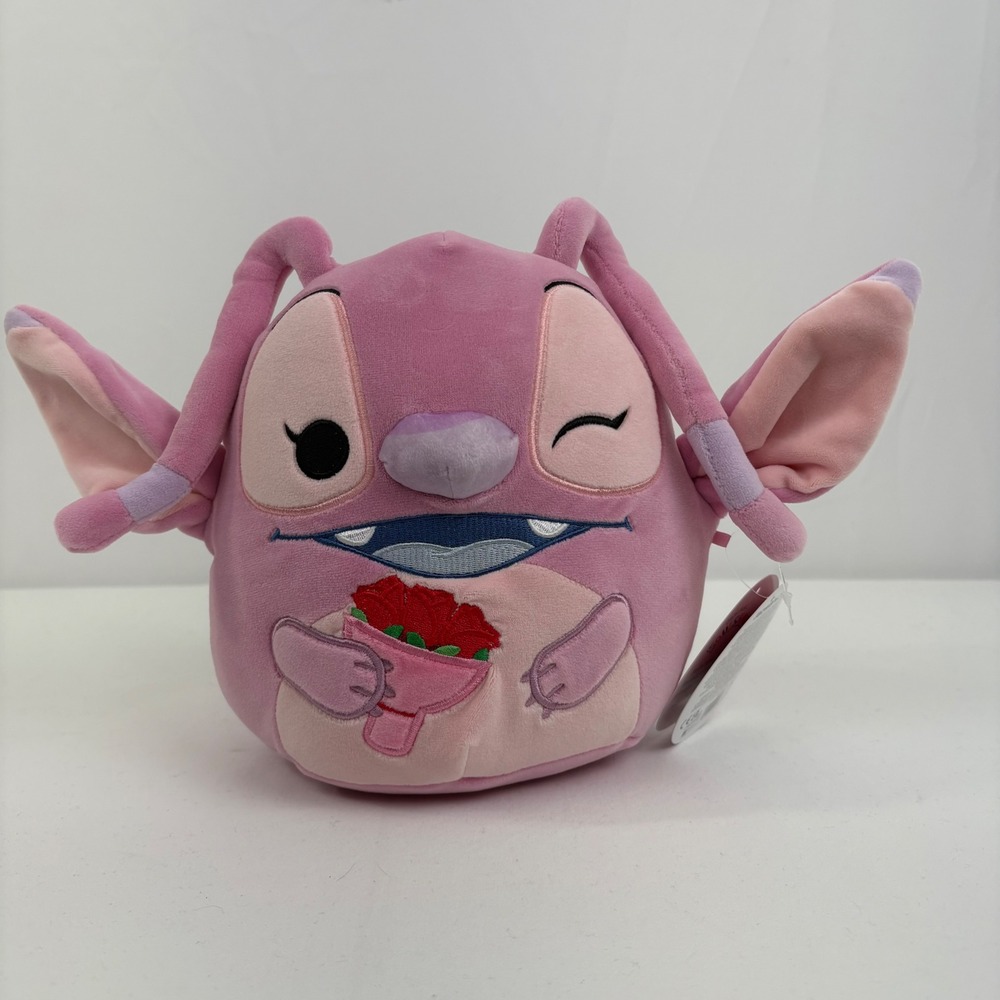 Disney Squishmallows Lilo & Stitch Angel Valentine Rose Pink Plush‎ 8 inch NWT